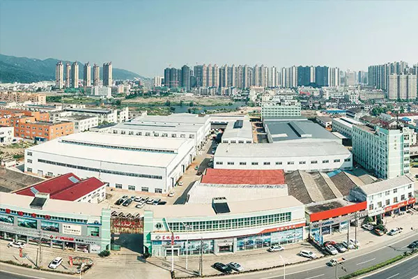 Aerial view of our factory building